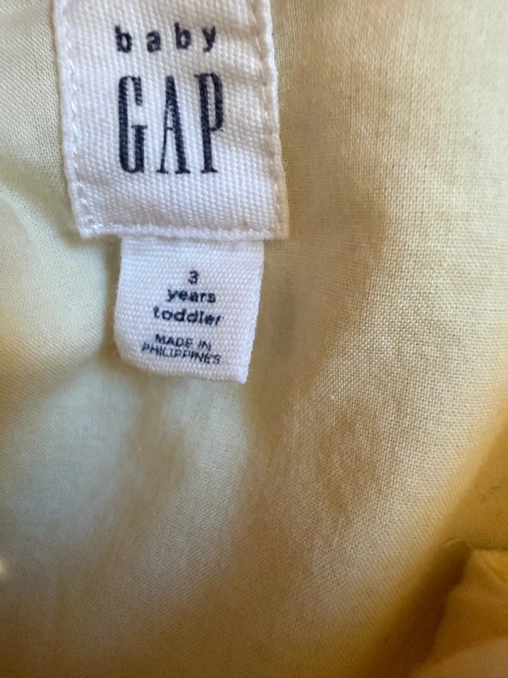 GAP Toddler Soft Pale Yellow Floral Apron‎ Dress, Size 3 Years, MSRP $40
